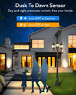 NEW / OPEN BOX VIANIS 3-Head Outdoor Lamp Post Light with Outlet, Triple Head Black Street Light Pole with Dusk to Dawn Sensor, Waterproof 100%