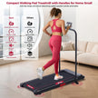 USED LIKE NEW / Walking Pad Treadmill with Incline, Portable Treadmills for Home Small Spaces, 3.0HP Electric Walking Treadmills with Handle Bar, Mini Treadmills for Exercising, 0.6-7.6MPH, 160KG