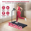 USED LIKE NEW / Walking Pad Treadmill with Incline, Portable Treadmills for Home Small Spaces, 3.0HP Electric Walking Treadmills with Handle Bar, Mini Treadmills for Exercising, 0.6-7.6MPH, 160KG