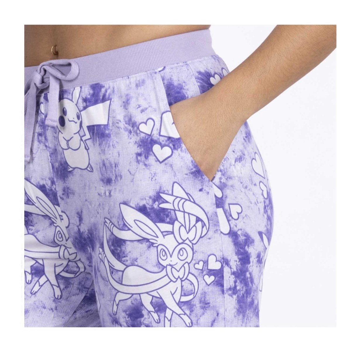 Pikachu & Sylveon Lavender Tie-Dye Lounge Pants - Women