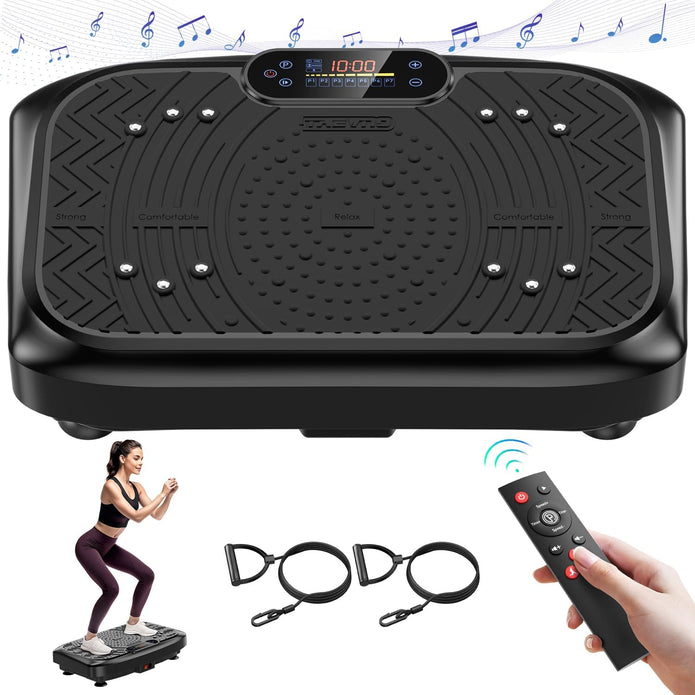 Vibration Plate Exercise Machine, 450 Lbs Capacity Vibrating Plate | 199 Adjustable Speed, P1-P7 Auto Mode Vibration Pad, Full Body Workout Shake Plate with Bluetooth, LED, Remote