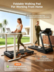 Walking Pad Treadmill with 17% Manual Incline, Quiet Under Desk Treadmills for Home & Office, Compact Foldable Treadmill with Handles and 3.0HP Brushless