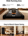 Walking Pad Treadmill with 17% Manual Incline, Quiet Under Desk Treadmills for Home & Office, Compact Foldable Treadmill with Handles and 3.0HP Brushless