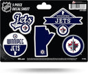 Rico Industries NHL Winnipeg Jets 5-Piece Die-Cut Decal Sheet