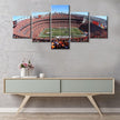 5 Panel Denver Canvas Wall Art American Soccer Prints Sports Artwork Wall Decor Home Picture for Bedroom Living Room Broncos Stadium Paintings Posters Framed Ready to Hang, 50