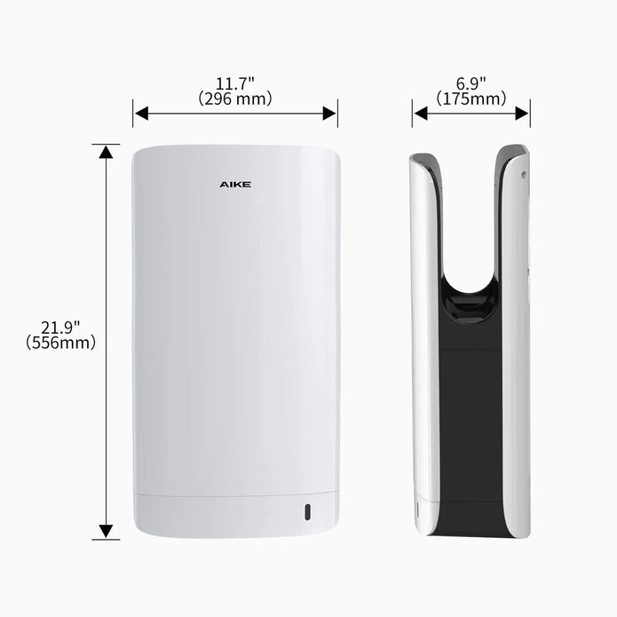 New /Open Box AIKE Slim Vertical Hand Dryer HEPA Filtered For Commercial Bathroom ,Model AK2065