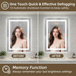 28x36 LED Bathroom Vanity Mirror with Lights Lighted Vanity Mirror for Wall, Anti-Fog