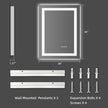 28x36 LED Bathroom Vanity Mirror with Lights Lighted Vanity Mirror for Wall, Anti-Fog