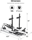 USED/LIKE NEW / Young 2-Bike Ebike Hitch Rack with Ramp, 200 lbs Capacity for Car, SUV