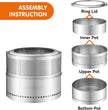 Smokeless Fire Pit - 20” Stainless Steel Wood Burning Fireplaces for Camping, Tailgating, Patio, Backyard, Party - Portable Outdoor 360°Air Flow Camping Stove with Carrying Bag