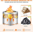 Smokeless Fire Pit - 20” Stainless Steel Wood Burning Fireplaces for Camping, Tailgating, Patio, Backyard, Party - Portable Outdoor 360°Air Flow Camping Stove with Carrying Bag
