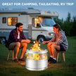 Smokeless Fire Pit - 20” Stainless Steel Wood Burning Fireplaces for Camping, Tailgating, Patio, Backyard, Party - Portable Outdoor 360°Air Flow Camping Stove with Carrying Bag