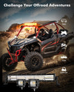 Auxbeam 22Inch 120W LED Light Bar & 2PCS 3 '' 96W LED Pods, 6 Modes Series