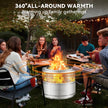 Smokeless Fire Pit - 20” Stainless Steel Wood Burning Fireplaces for Camping, Tailgating, Patio, Backyard, Party - Portable Outdoor 360°Air Flow Camping Stove with Carrying Bag