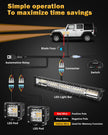 Auxbeam 22Inch 120W LED Light Bar & 2PCS 3 '' 96W LED Pods, 6 Modes Series
