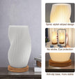 Zenply Novelty Small Table Lamp for Bedroom, Vintage Style Striped Small Night Light Lamp