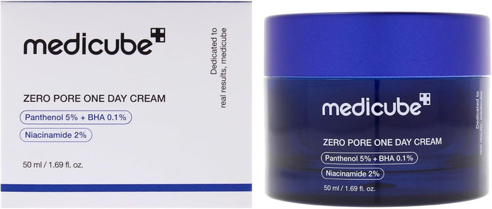 medicube Zero Pore One-Day Cream 1.69 fl.oz 50ml - Visibly Smaller Pores, Controls Excess Oil - Pore Refining Cream with Panthenol, Salicylic Acid, and Niacinamide