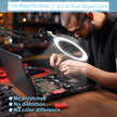 10x Magnifying Glass with Light and Stand, 3 Color Modes, 10 Square, Black