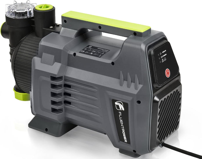 USED FLUENTPOWER 1.5HP Automatic Garden Booster Pump with Integrated Prefilter, 1300GPH, Lift 150FT, Portable Shallow Well Jet Pump, Water Transfer Draining Pump for Home Garden Lawn Sprinkler Irrigation