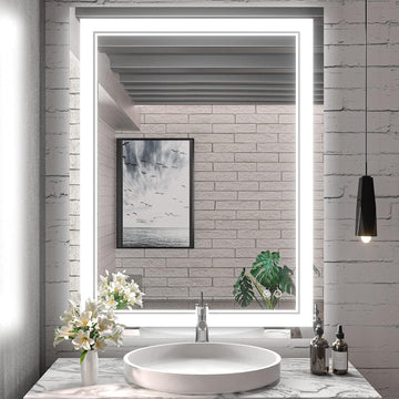 LED Mirror Bathroom Mirror with Lights, Lighted Vanity Mirror, Anti-Fog