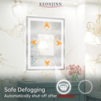LED Mirror Bathroom Mirror with Lights, Lighted Vanity Mirror, Anti-Fog