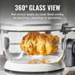 Non-Toxic Air Fryer - Glass AirFryer 5 Quart w/ 360 Visibility, Self-Cleaning, 400F Vortex Air Fryer for Even Cooking, BPA-Free Teflon Free, 9-in-1 Functions, Rotisserie, Roast, Bake (Black)