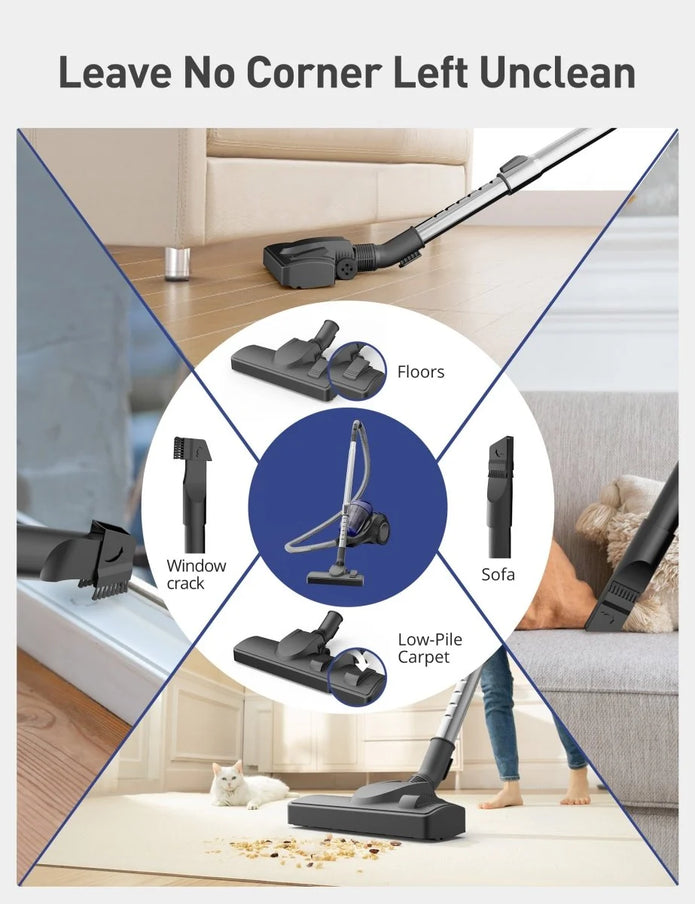 Aspiron Canister Vacuum Cleaner CA034 Corded Vacuum Cleaner
