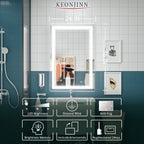 LED Mirror Bathroom Mirror with Lights, Lighted Vanity Mirror, Anti-Fog
