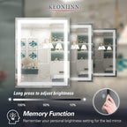 LED Mirror Bathroom Mirror with Lights, Lighted Vanity Mirror, Anti-Fog