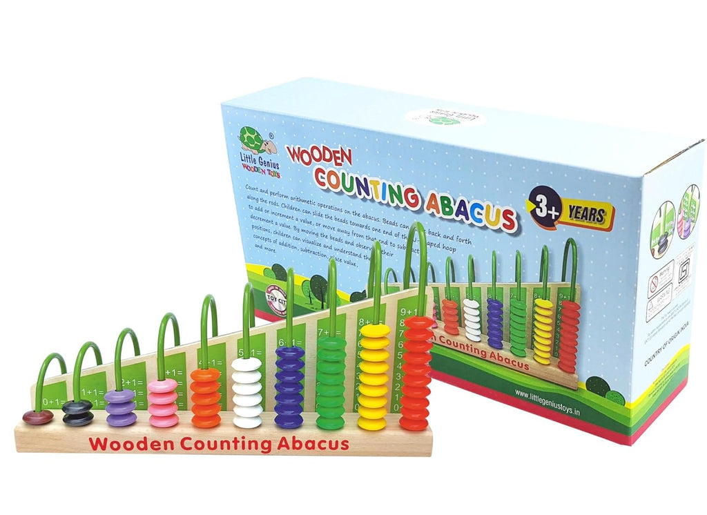 Little Genius Wooden Students Abacus, 3 Years & Above, Preschool Toys