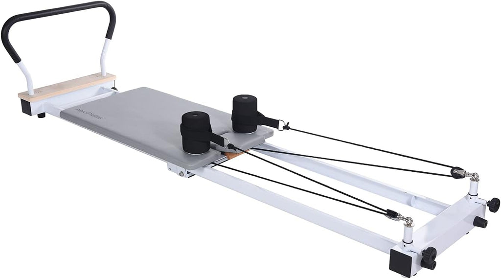 Stamina AeroPilates Precision Series Cushioned Cardio Reformer Resistance Band Foldable Wheeled Pilates Workout Board / 55-5535
