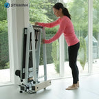 Stamina AeroPilates Precision Series Cushioned Cardio Reformer Resistance Band Foldable Wheeled Pilates Workout Board / 55-5535