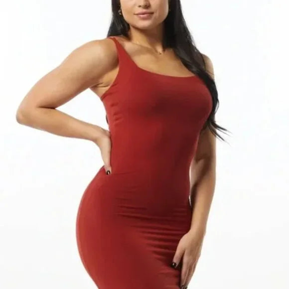 Alphalete Ultrasoft Allure Body Con Dress - Cherry