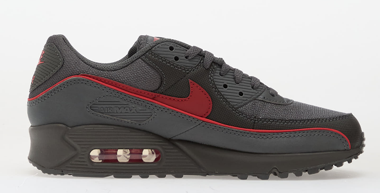 Nike Air Max 90 Premium Iron Grey University Red