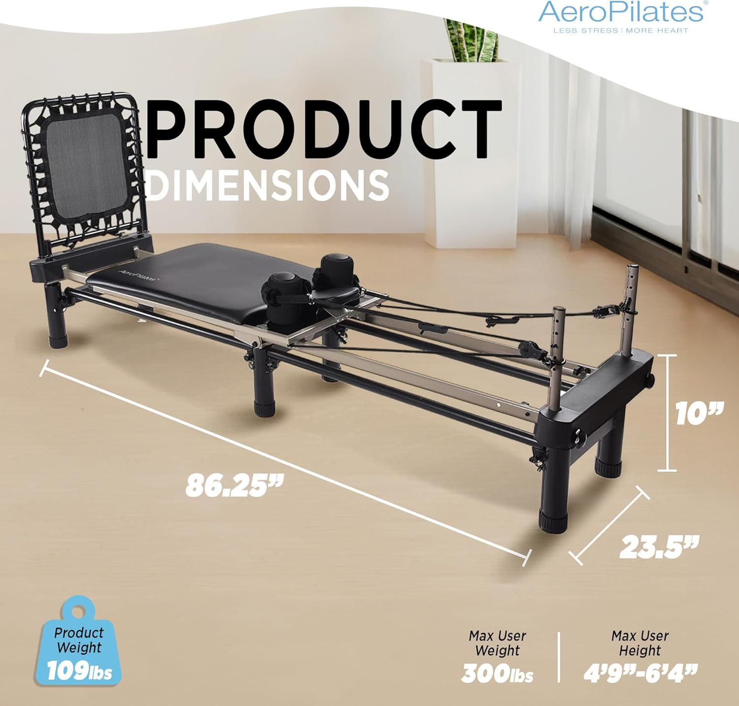 AeroPilates Reformer 651 Whole Body Resistance Pilates Workout Board Machine / 55-4700