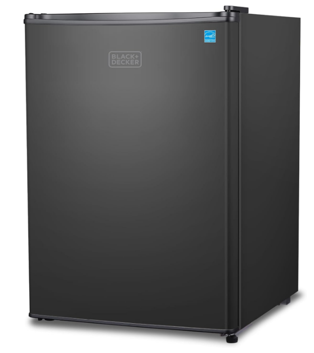 Black+Decker Compact Refrigerator Energy Star Single Door Mini Fridge with Freezer, 2.5 Cubic Ft.