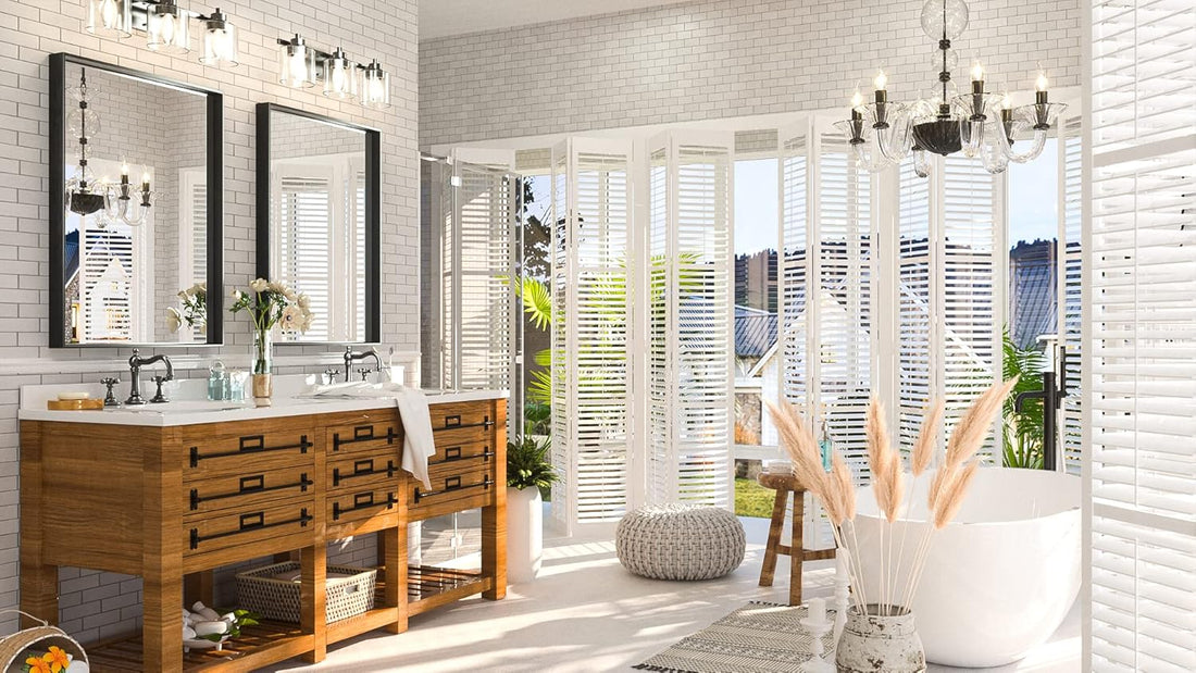 Black Bathroom Mirror 22 x 30 Inch Matte Black Metal Framed Mirror