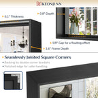 Black Bathroom Mirror 22 x 30 Inch Matte Black Metal Framed Mirror