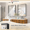 Black Bathroom Mirror 22 x 30 Inch Matte Black Metal Framed Mirror
