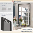 Black Bathroom Mirror 22 x 30 Inch Matte Black Metal Framed Mirror