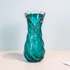 Modern Blue  Glass Vase, Wavy Lace, Home Living Room Desktop Decoration