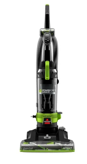 BISSELL PowerForce Rewind Pet Bagless Upright Vacuum, Powerful suction captures messes