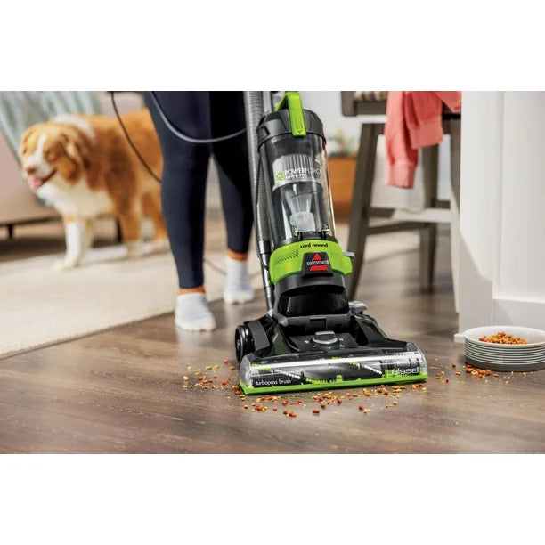 BISSELL PowerForce Rewind Pet Bagless Upright Vacuum, Powerful suction captures messes