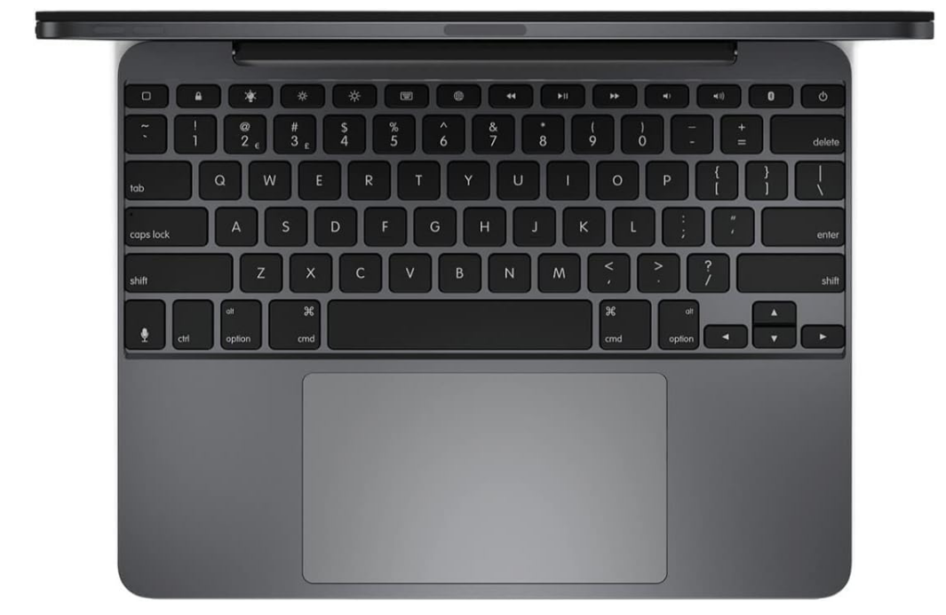 Brydge Pro+ Wireless Keyboard with Trackpad for iPad Pro (2020 & 2018) | Aluminum Wireless Bluetooth Keyboard | Long Battery Life | (Space Gray)