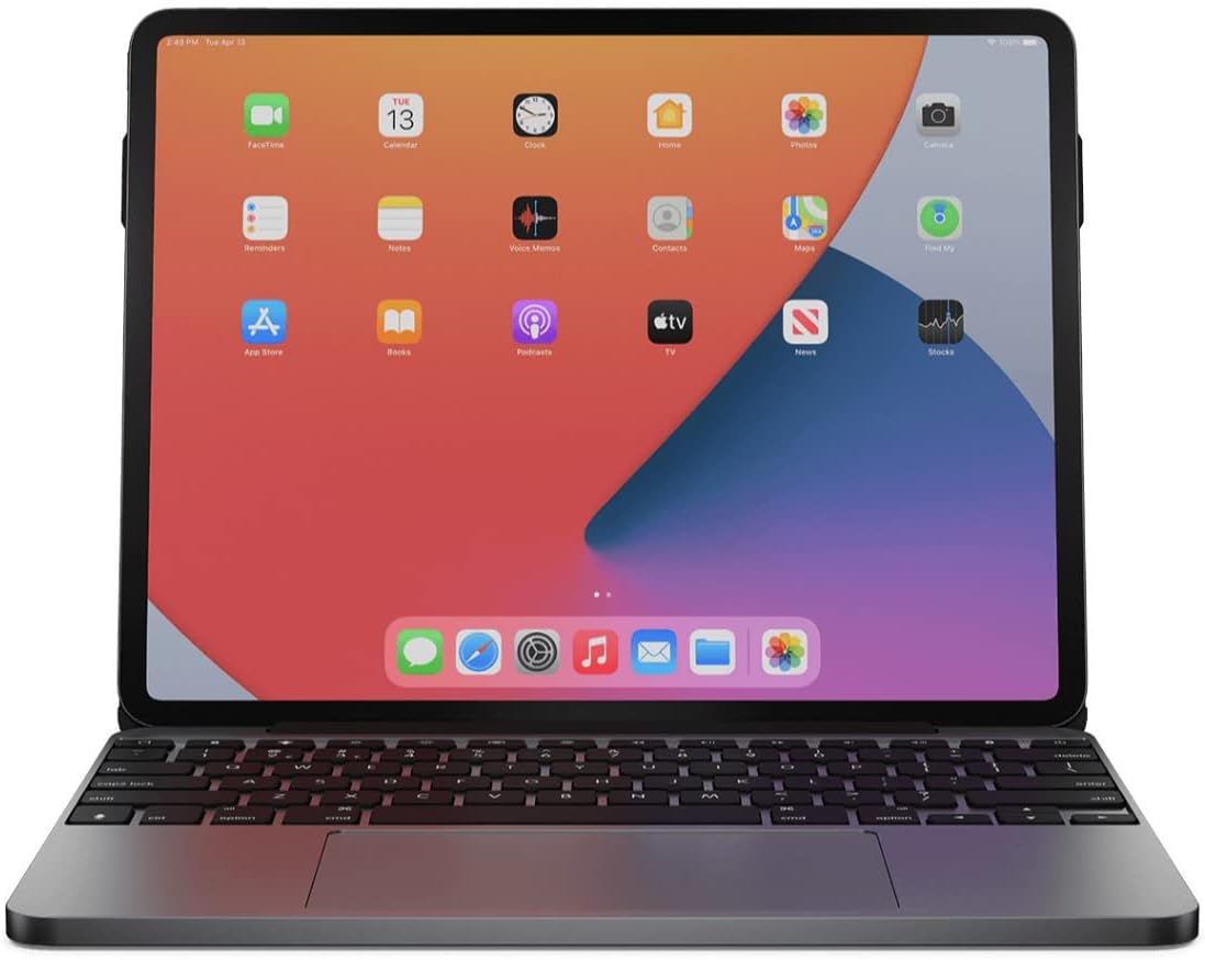 Brydge Pro+ Wireless Keyboard with Trackpad for iPad Pro (2020 & 2018) | Aluminum Wireless Bluetooth Keyboard | Long Battery Life | (Space Gray)