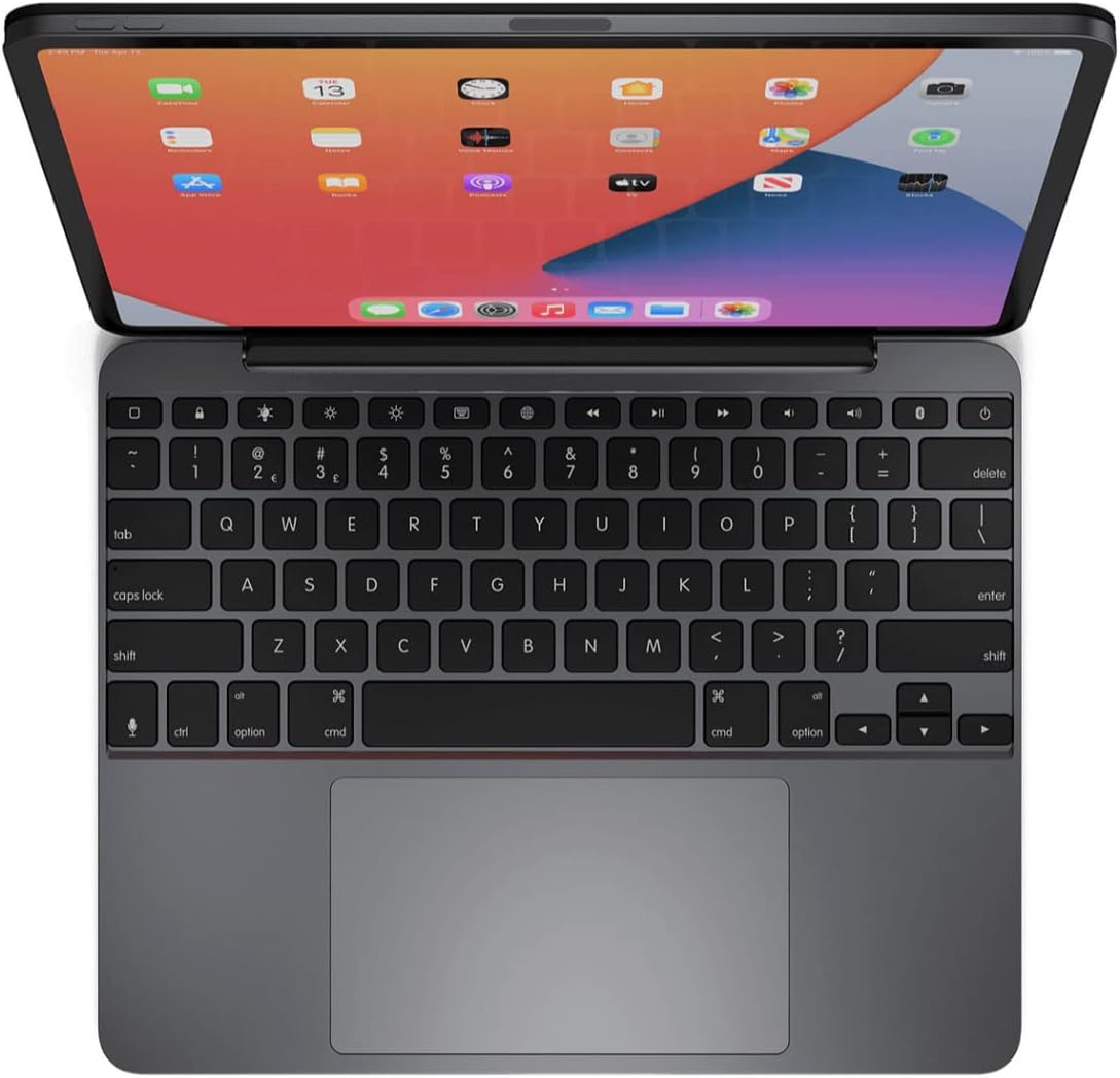 Brydge Pro+ Wireless Keyboard with Trackpad for iPad Pro (2020 & 2018) | Aluminum Wireless Bluetooth Keyboard | Long Battery Life | (Space Gray)