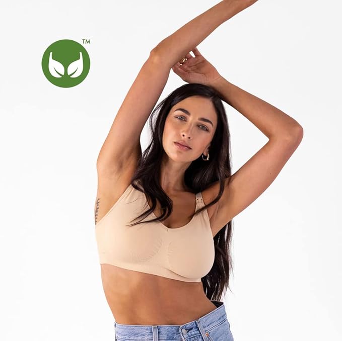 Basics by Bravado Maternity & Nursing Bra Seamless Double Layer, Wirefree, Adjustable for Breastfeeding