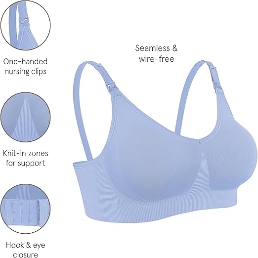 Bravado Designs Nursing Bras for Breastfeeding, Body Silk Seamless Wireless Bras for Women, Full Coverage Maternity Bra