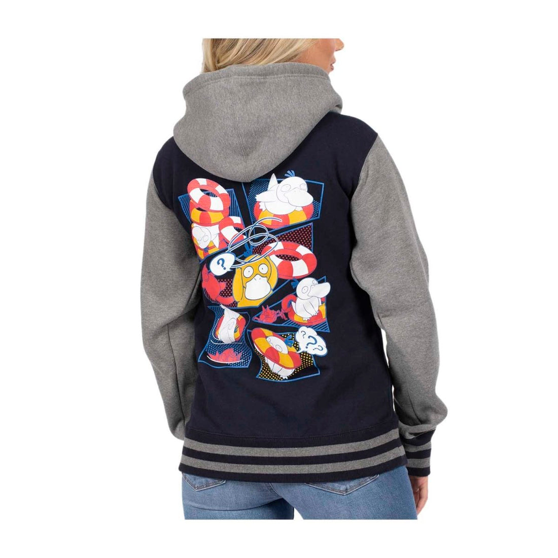 Pokemon Center Psyduck Bewildered Fleece Varsity Hoodie - Adult