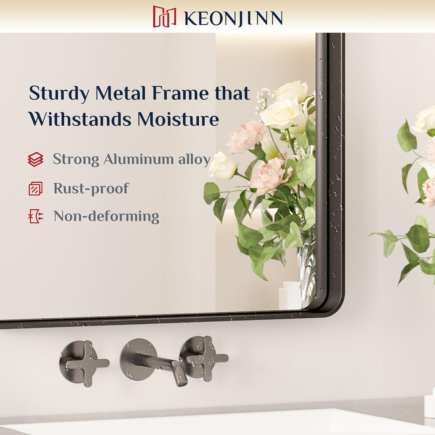 20" x 30" Black Bathroom Mirrors for Over Sink, Rounded Rectangle Bathroom Vanity Mirror